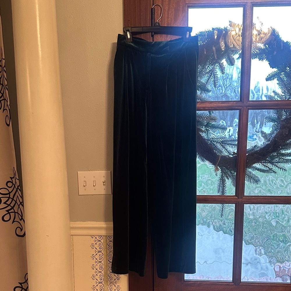 Elegant Black Velvet Women's Pants